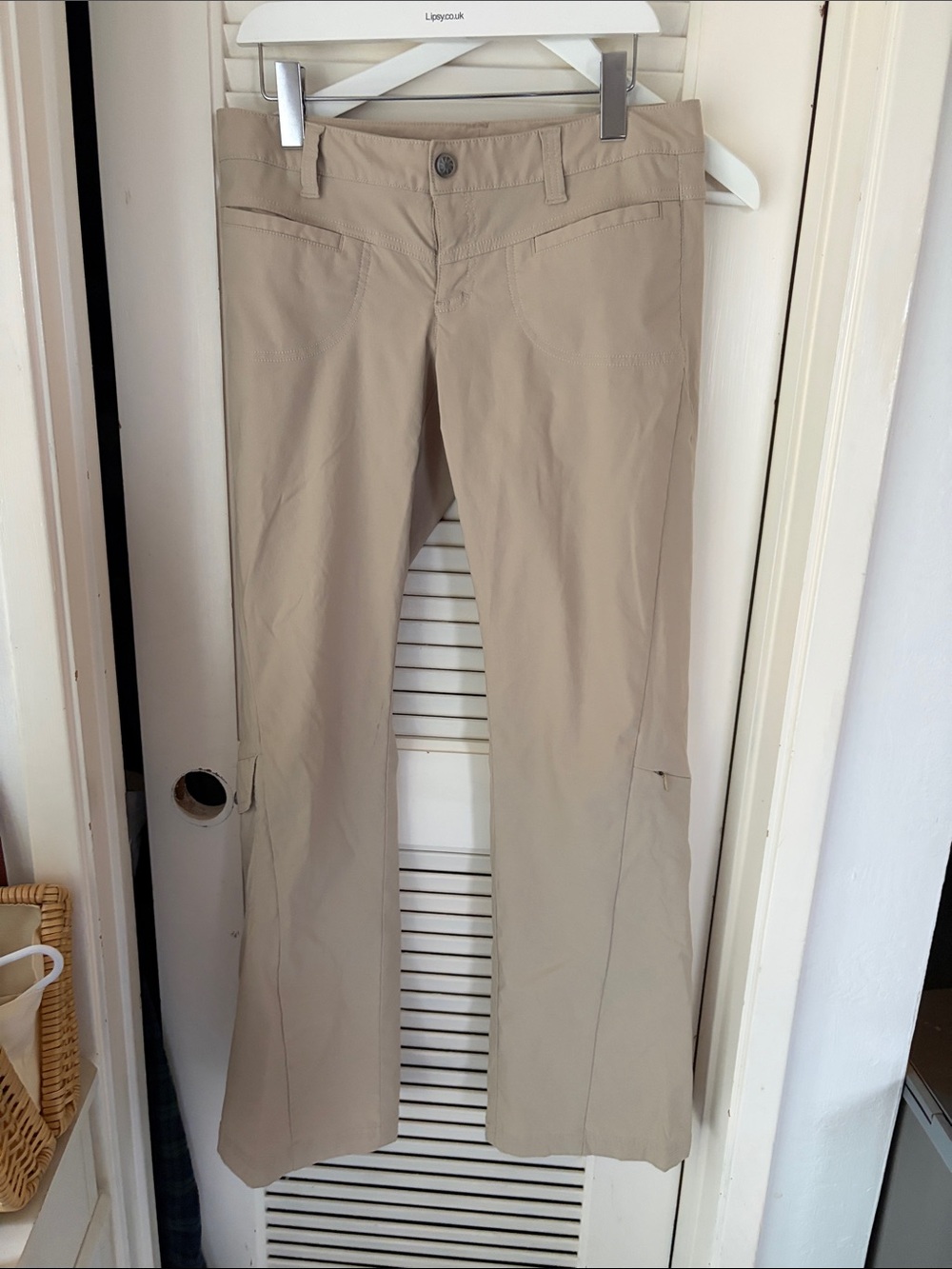 Athleta Beige Boot-Cut Stretch Pants